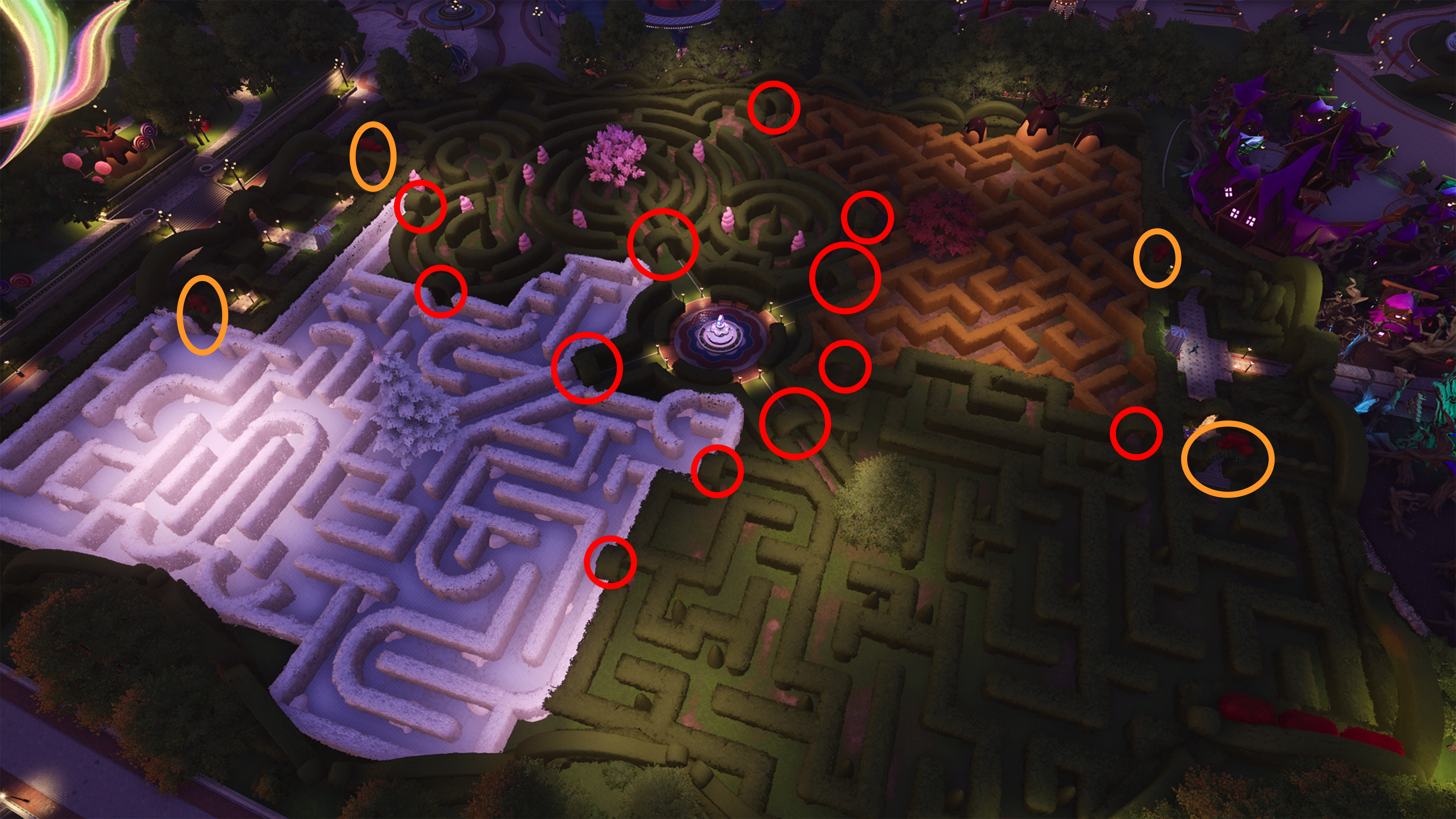 All Floral Maze exits locations in nte
