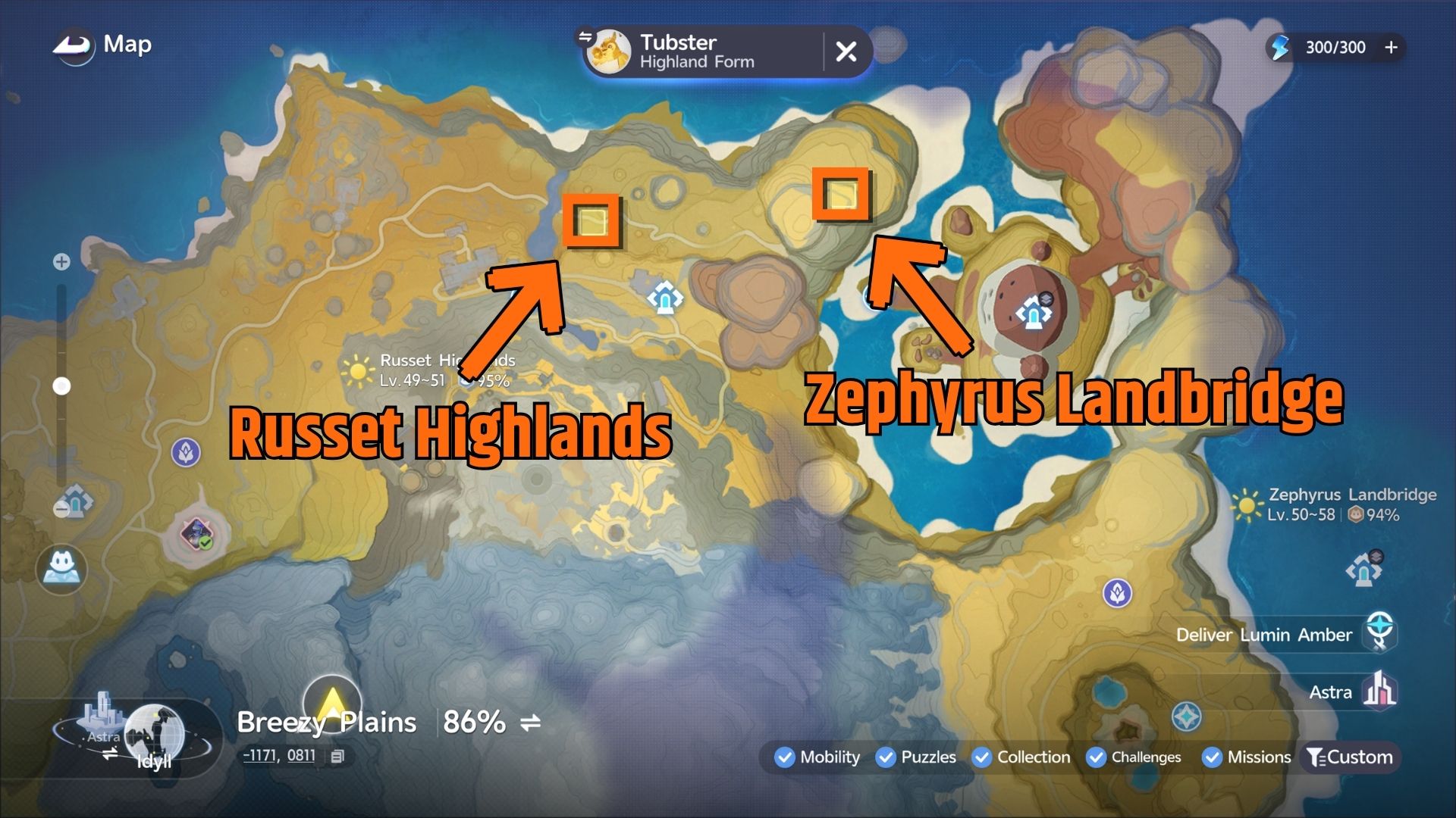 all highland tubster spawn locations in aniimo