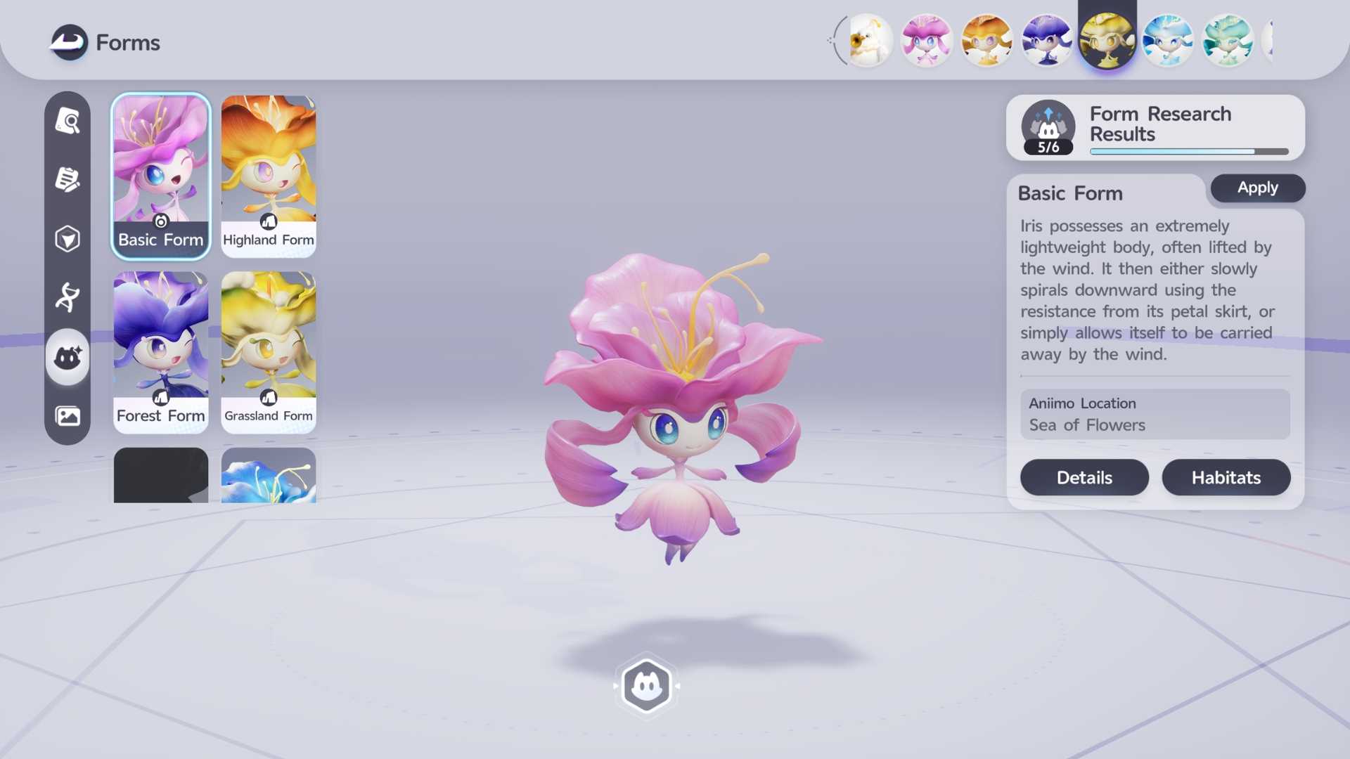 Requisition Form Format Word All Six Iris Forms in Aniimo (Come Out, Floret Quest)