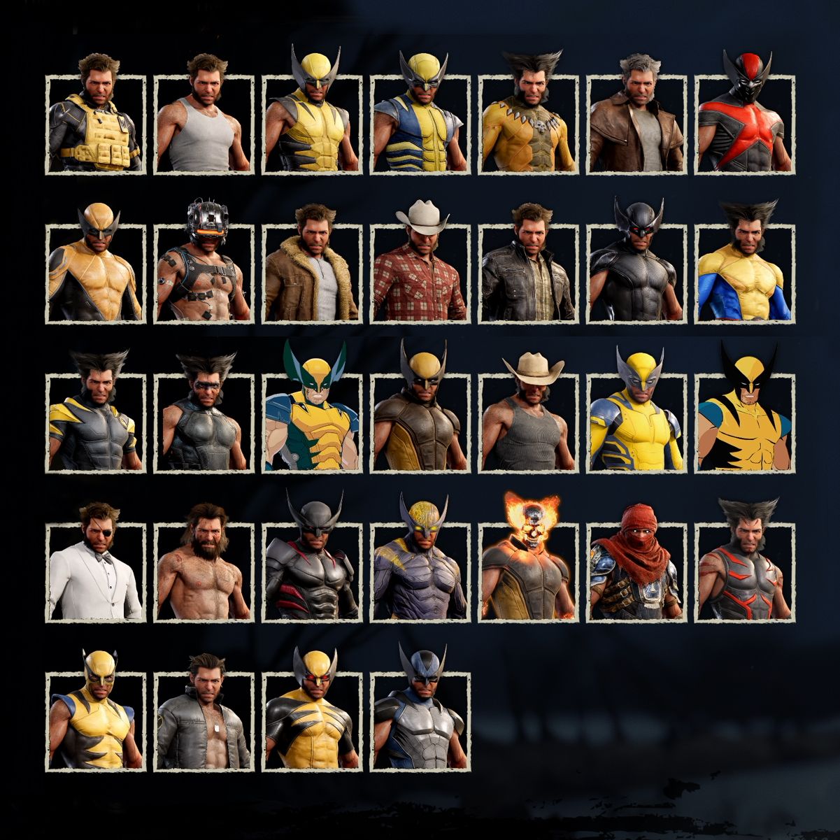 All Marvel's Wolverine suits