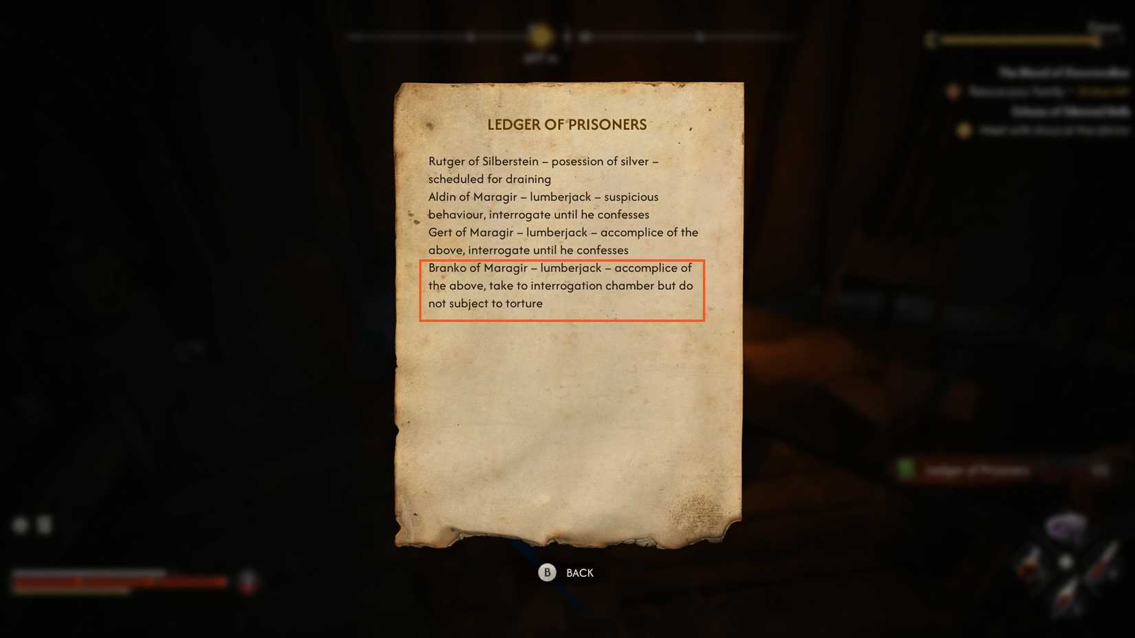 ambrus dungeon judge and executioner proof location 2 in the blood of dawnwalker