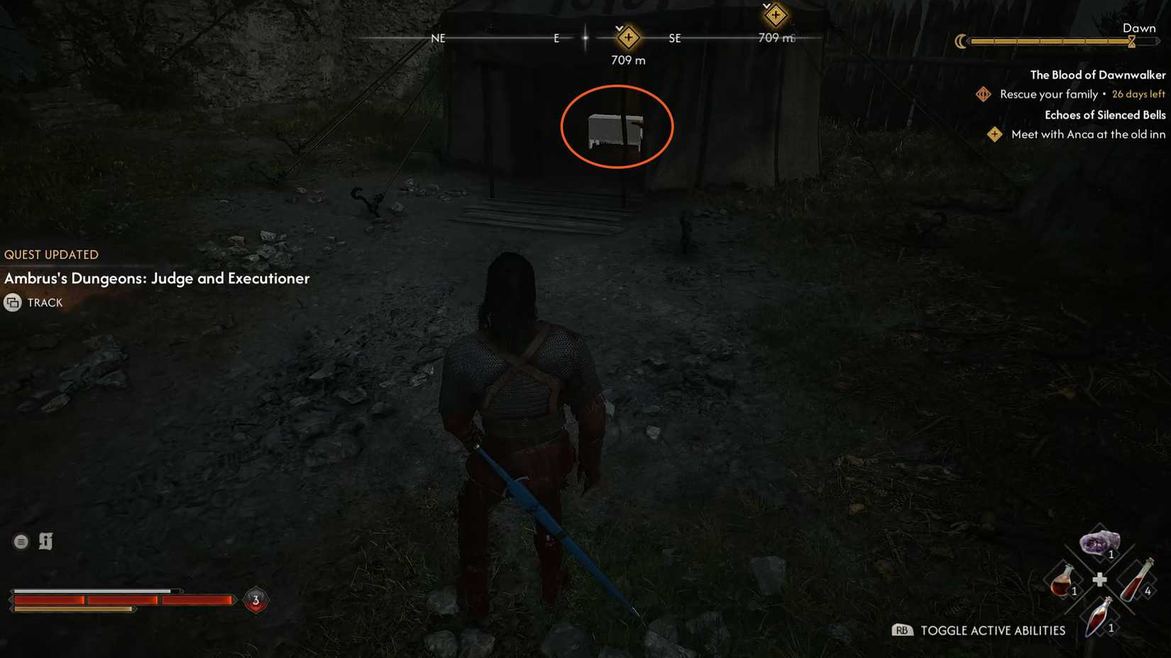 ambrus dungeon judge and executioner proof location in the blood of dawnwalker