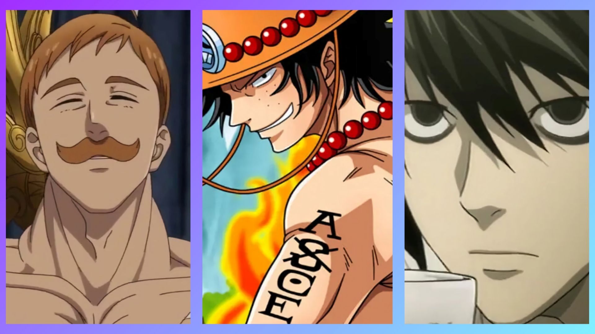 Anime character deaths that pushed fans away: Escanor, Ace, and L Lawliet.