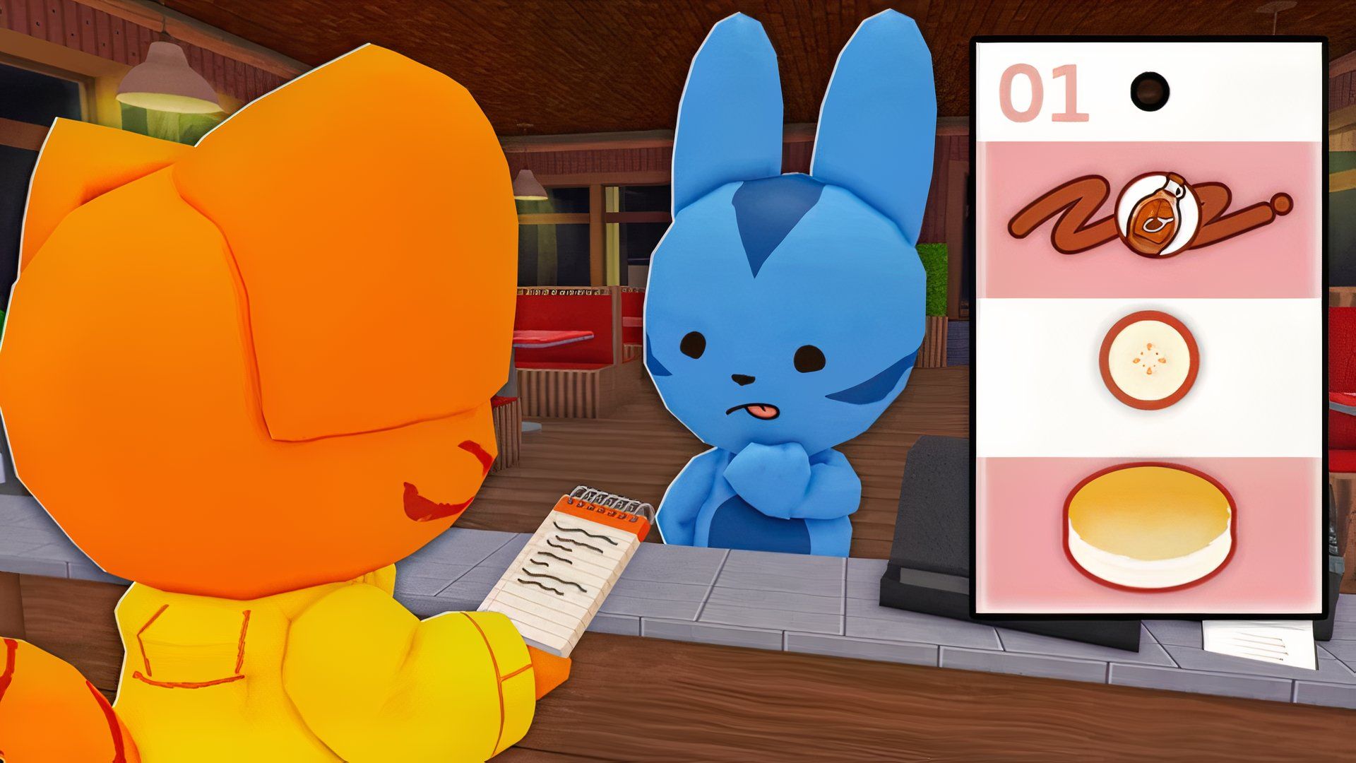 Anomaly Cafe best new roblox game getting a customer's order