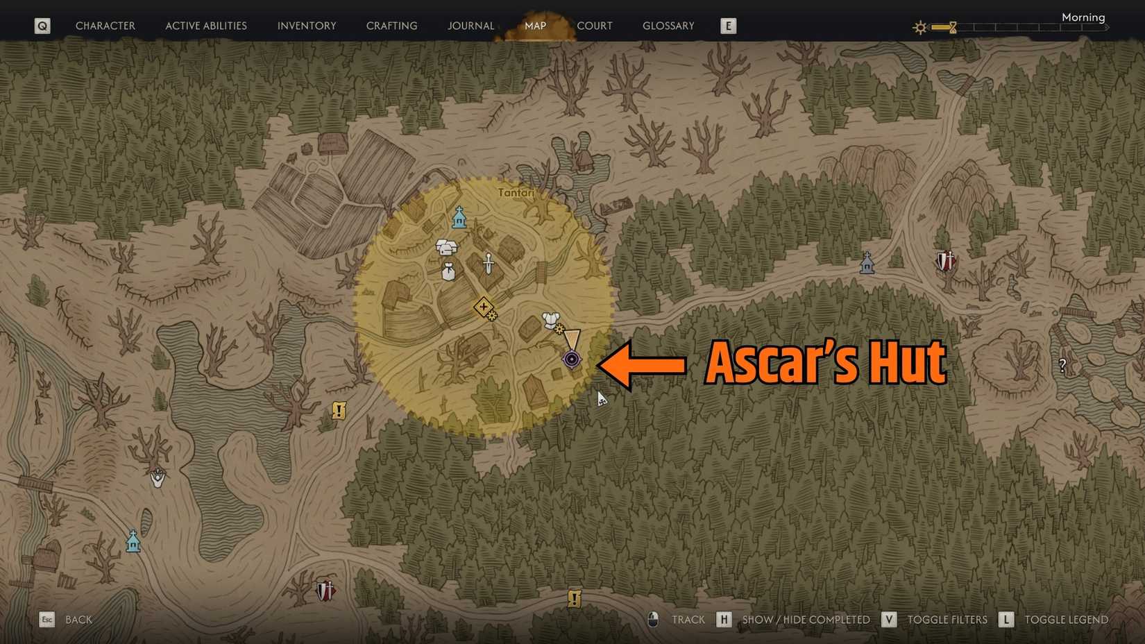 ascar's hut Distant Shadows in The Blood of Dawnwalker