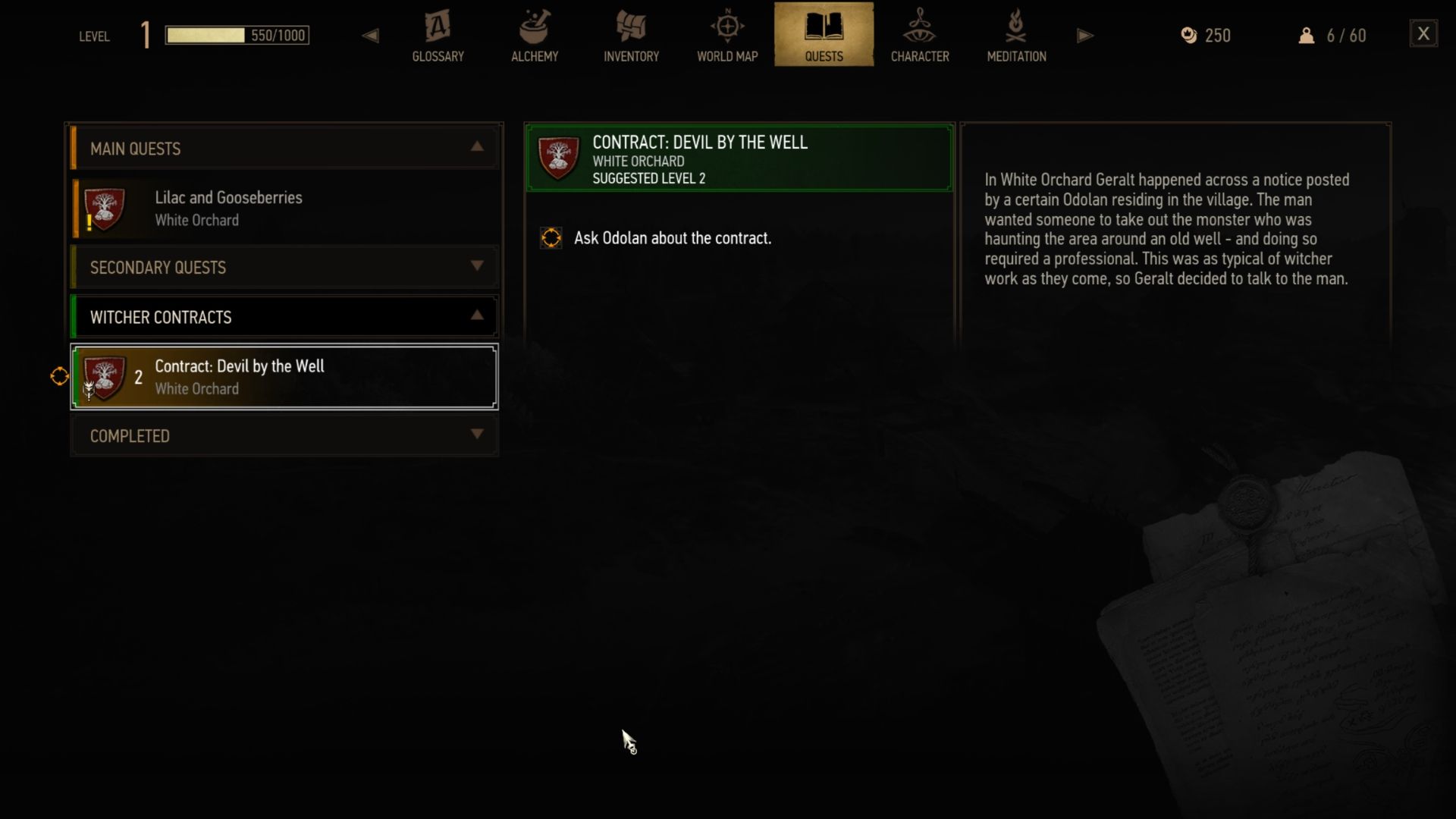 Ask Odolan About the Contract witcher 3 devil by the well contract (3)