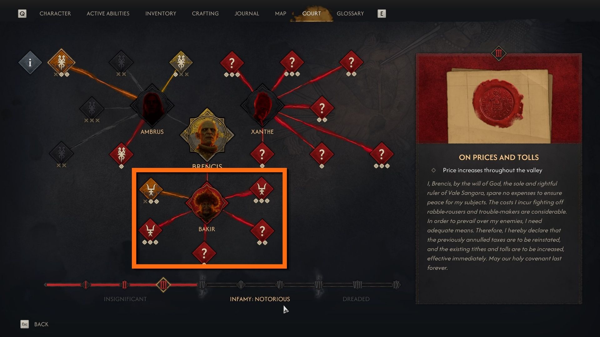 bakir missions blood of dawnwalker