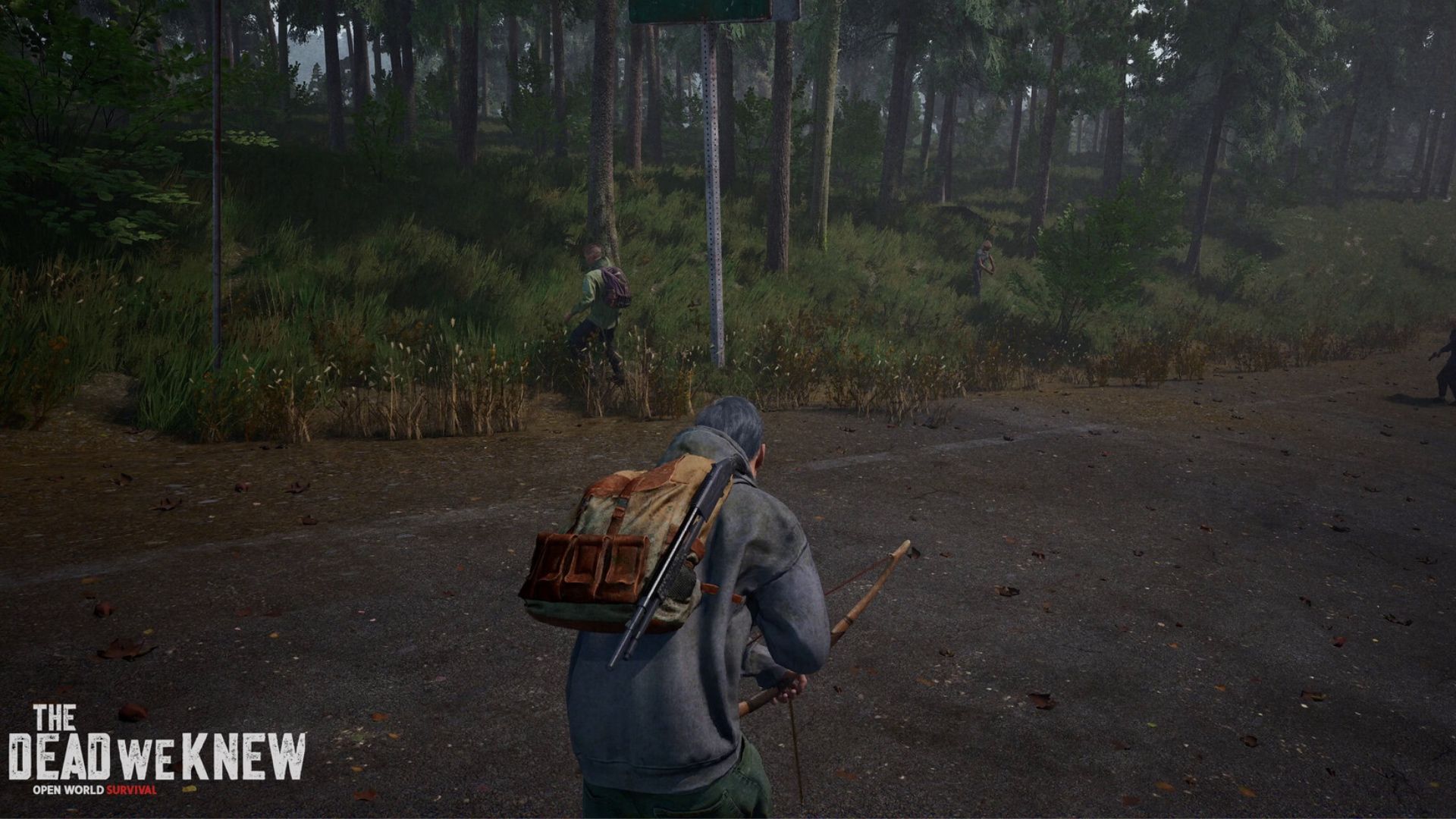 Survivors scavenging in the woods