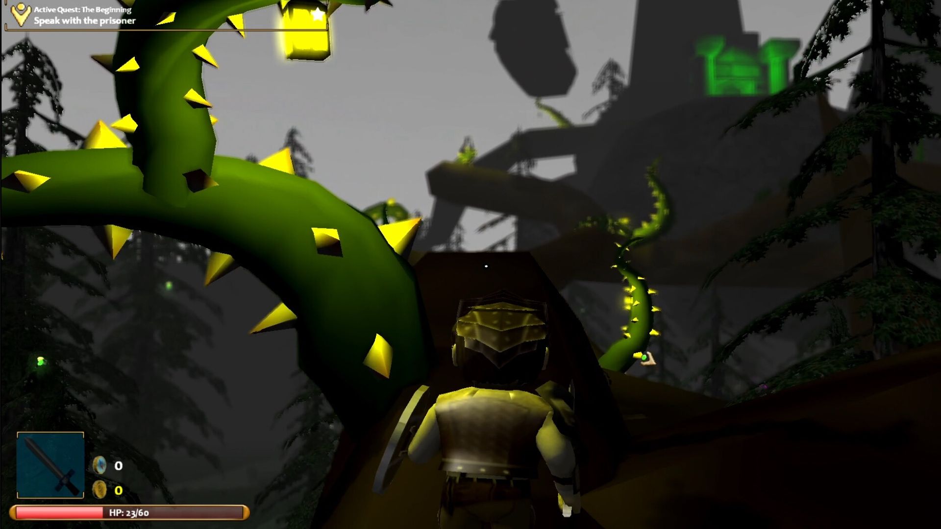 Giant thorn-covered vines