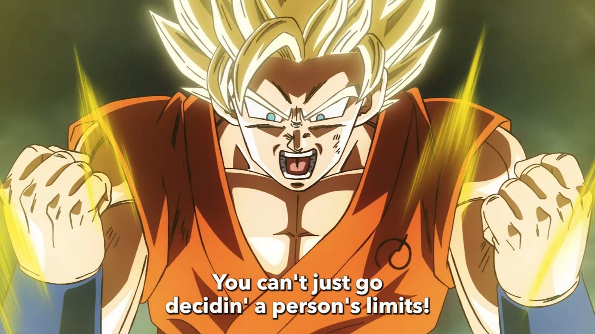 Goku powering up VS Frieza in Dragon Ball Super: Beerus