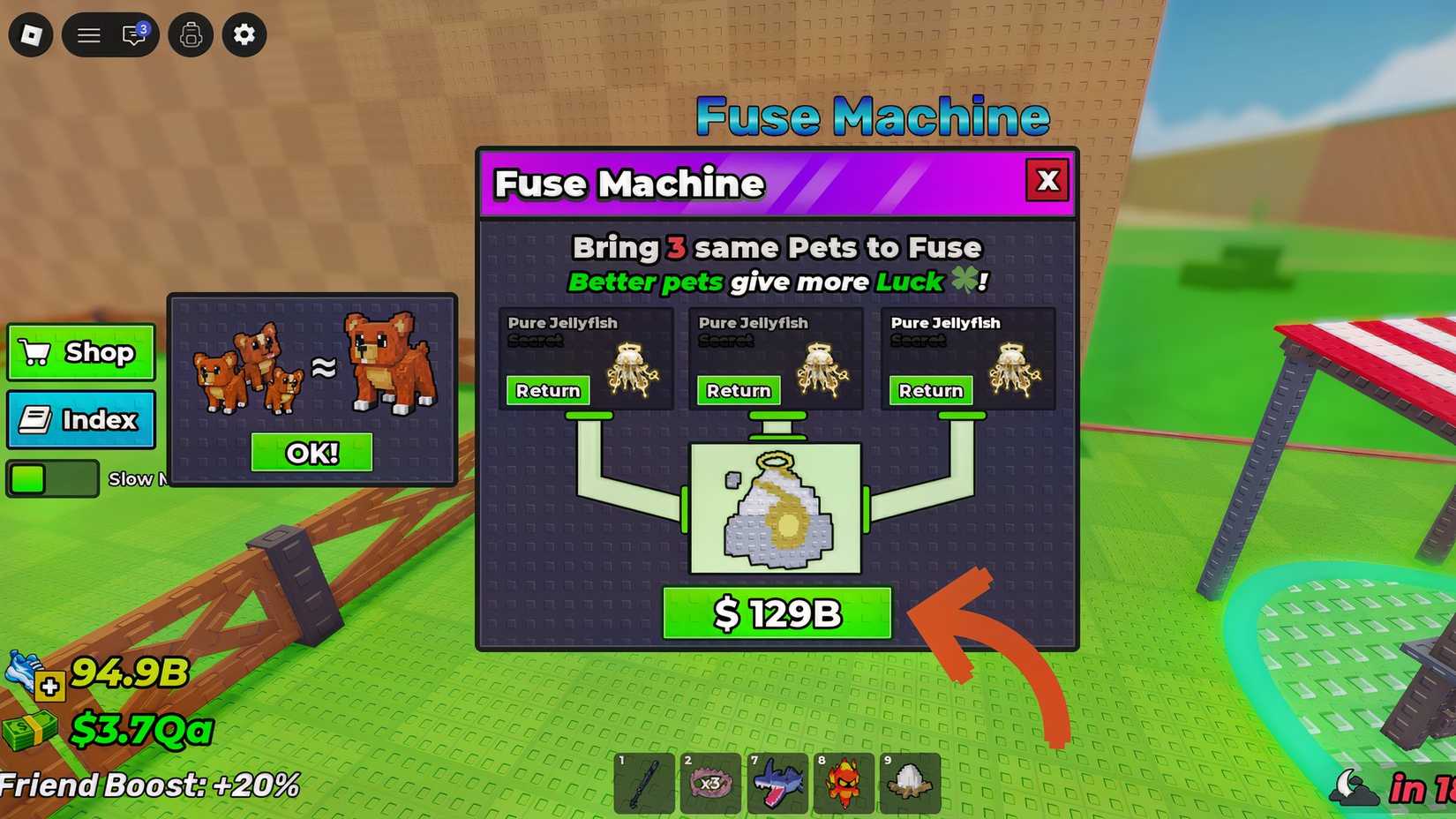 best fuse machine recipes in steal an egg