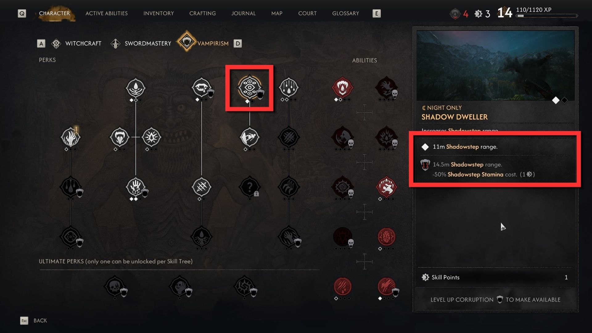 Better Shadowstep mod the blood of dawnwalker