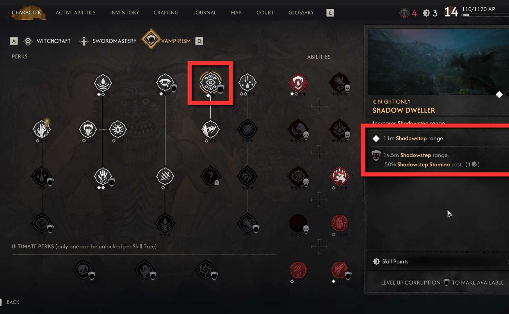 Better Shadowstep mod the blood of dawnwalker