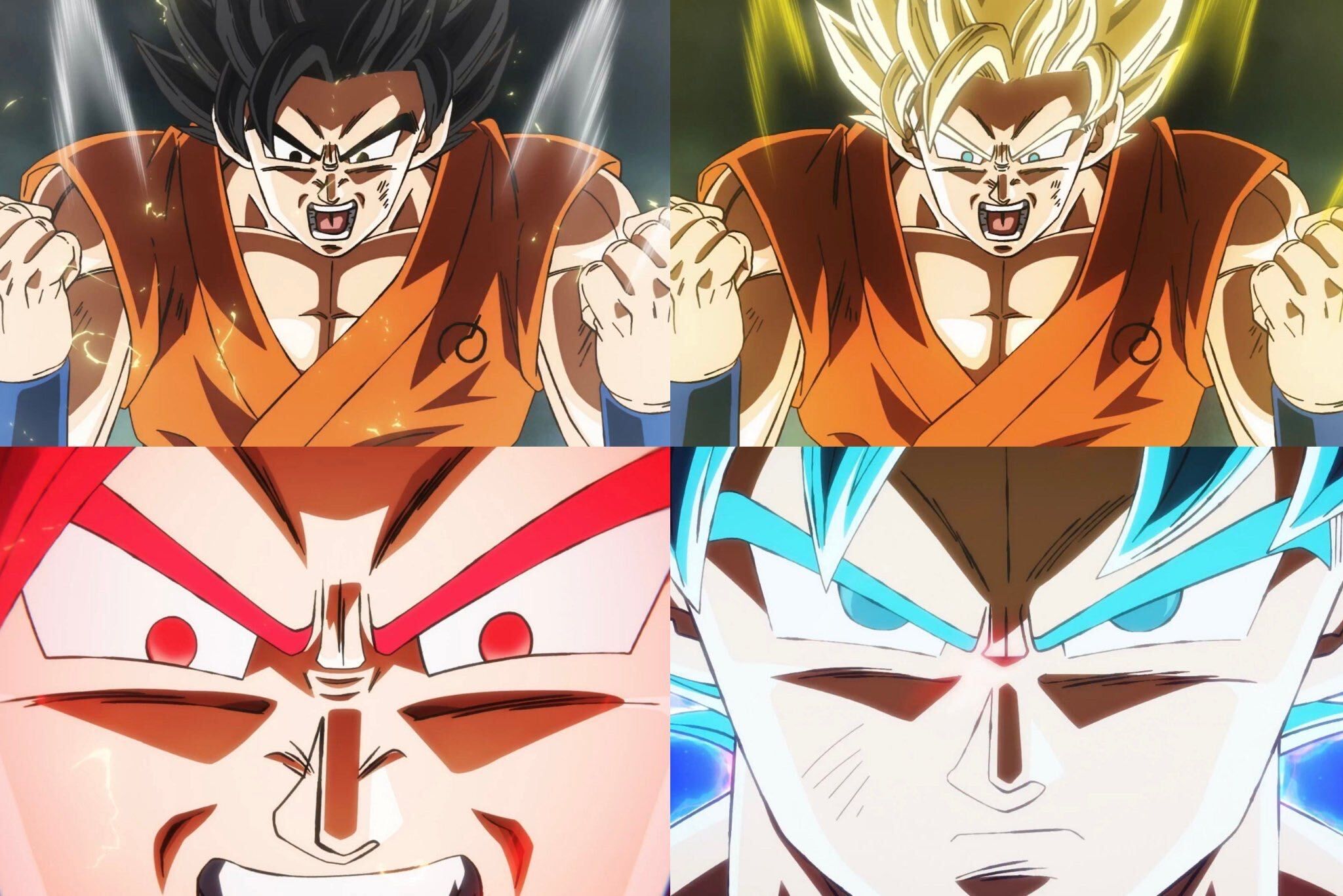 Goku powering up VS Frieza in Dragon Ball Super: Beerus
