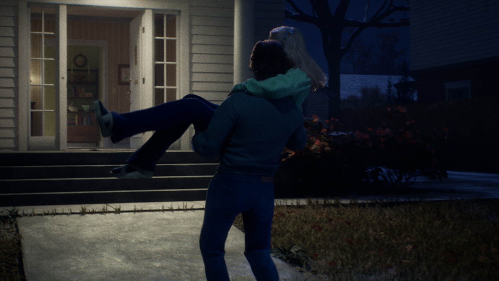bob and lynda going inside halloween
