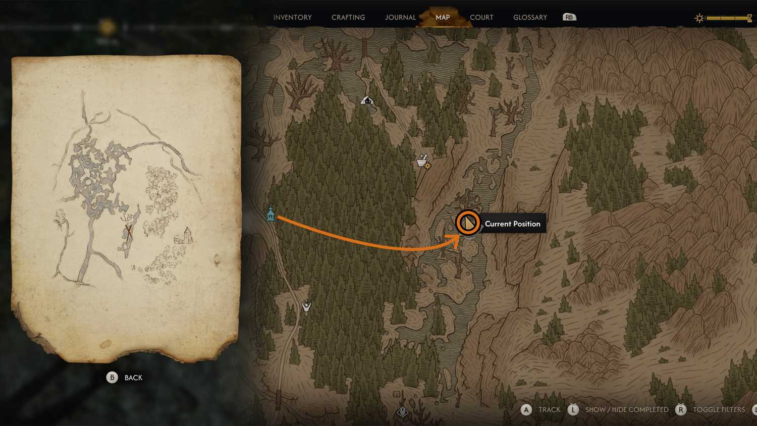 Semua Lokasi Harta Karun di The Blood Of Dawnwalker (Peta Harta Karun & Will-O-The-Wisp) 22 Briar Sloughs Treasure Location in The Blood of Dawnwalker
