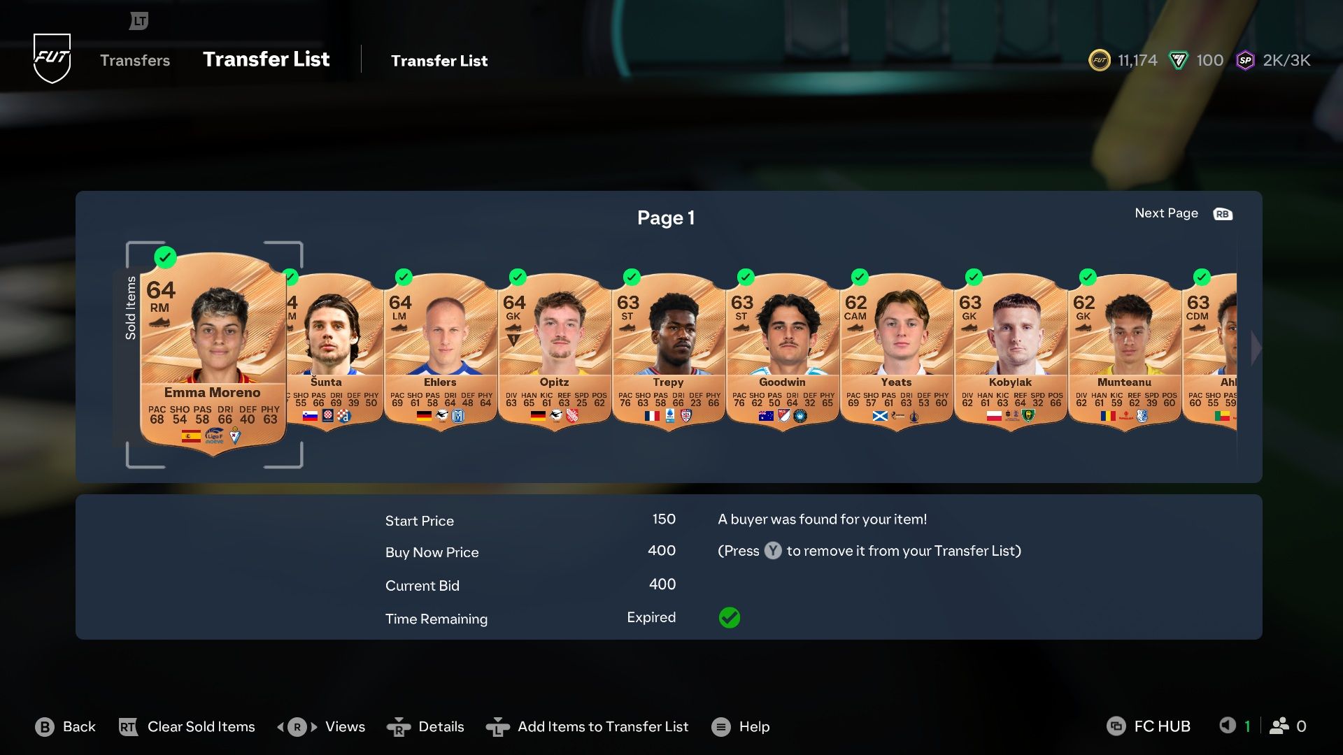 Bronze Player Sold 1 - FC 27