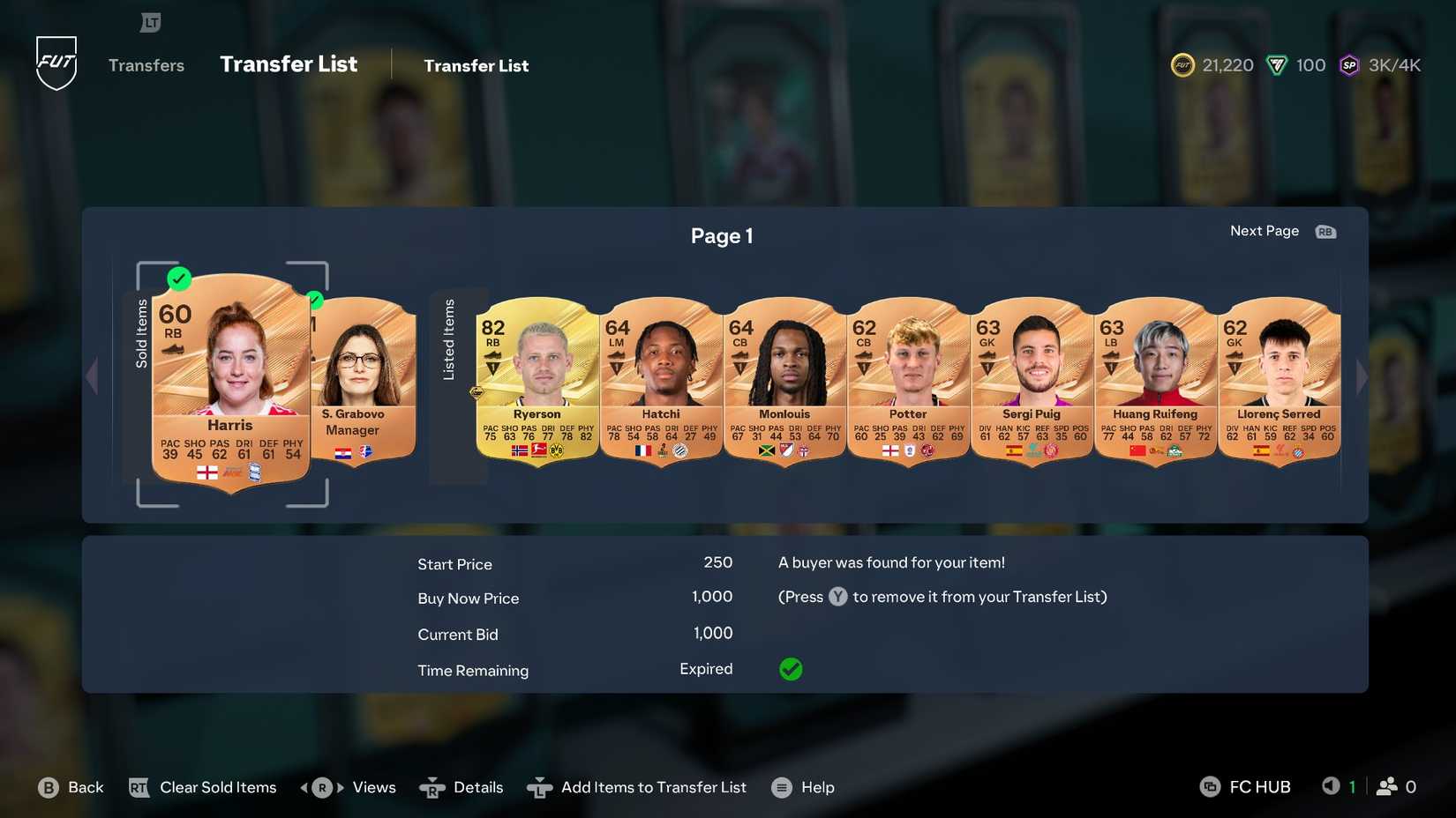 Bronze Player Sold 4 - FC 27