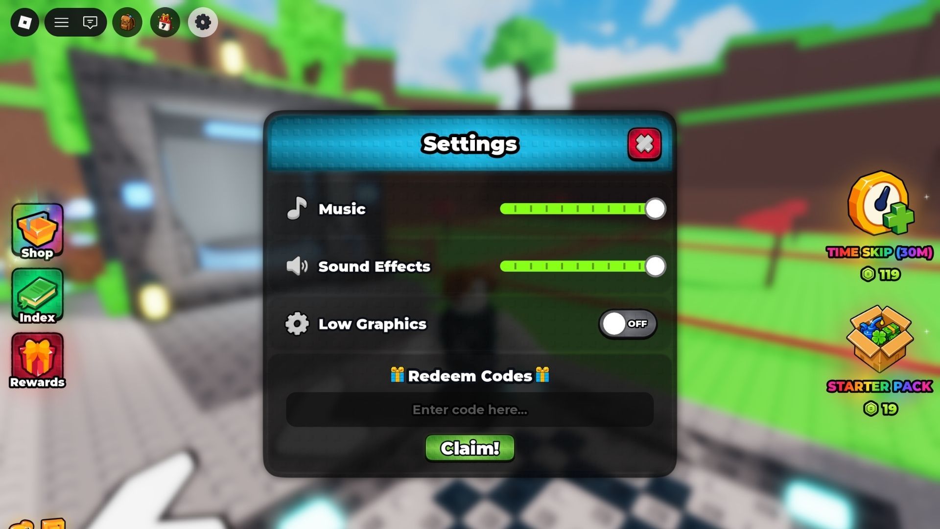 Build A Golem the codes tab