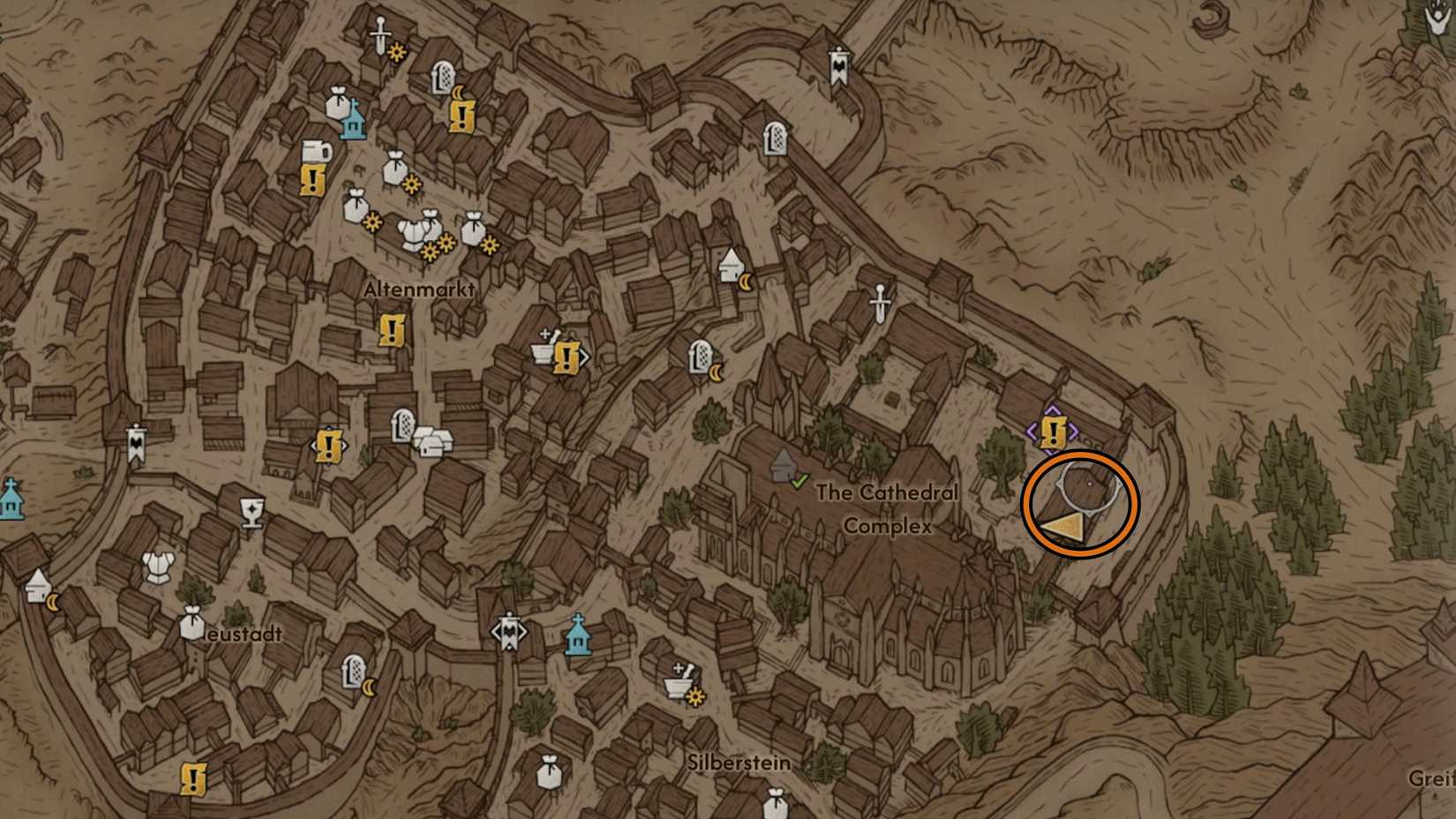 Cathedral Library Location In The Blood of Dawnwalker