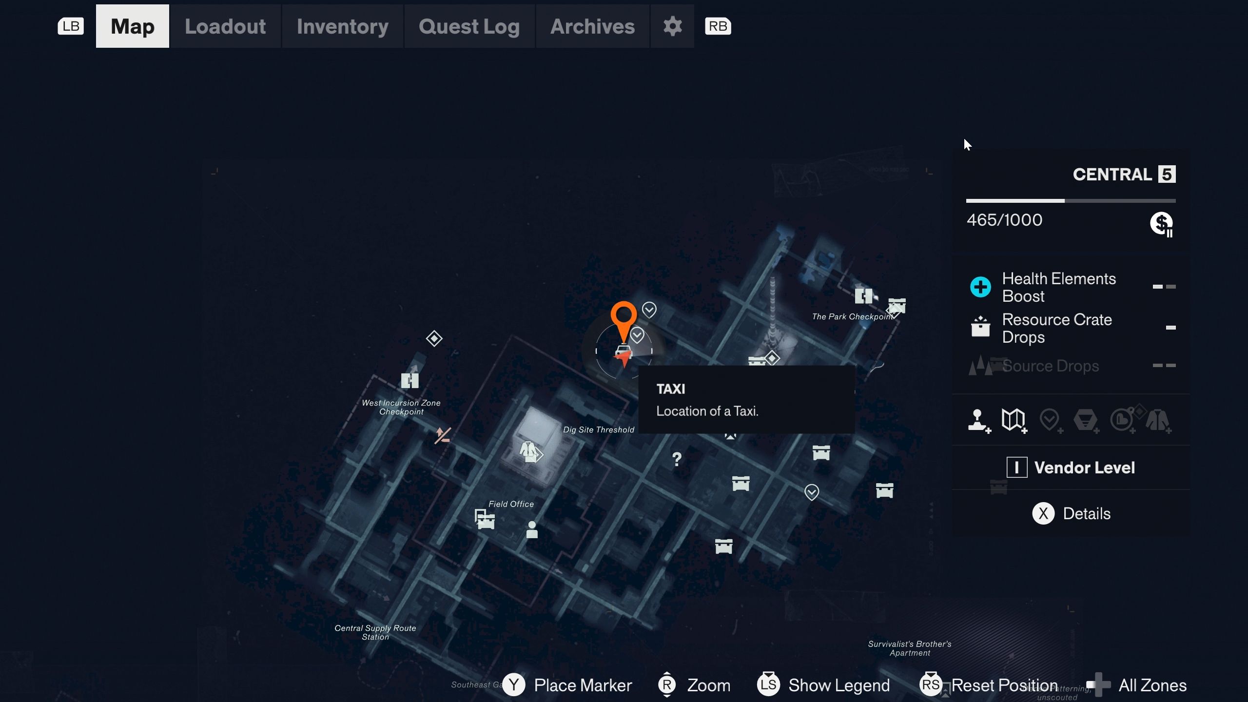 Central Taxi Location Control Resonant