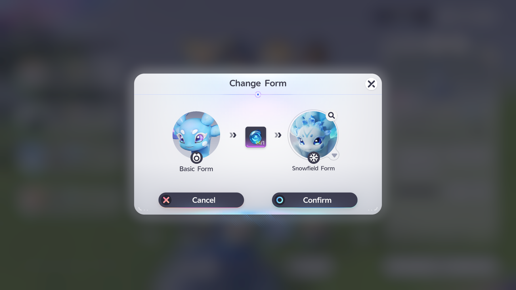 change glacy form
