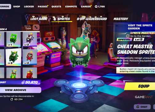 Daftar Hadiah Sprite Mastery di Fortnite Chapter 7 Season 4 9 Cheat Master Shadow Sprite in Fortnite