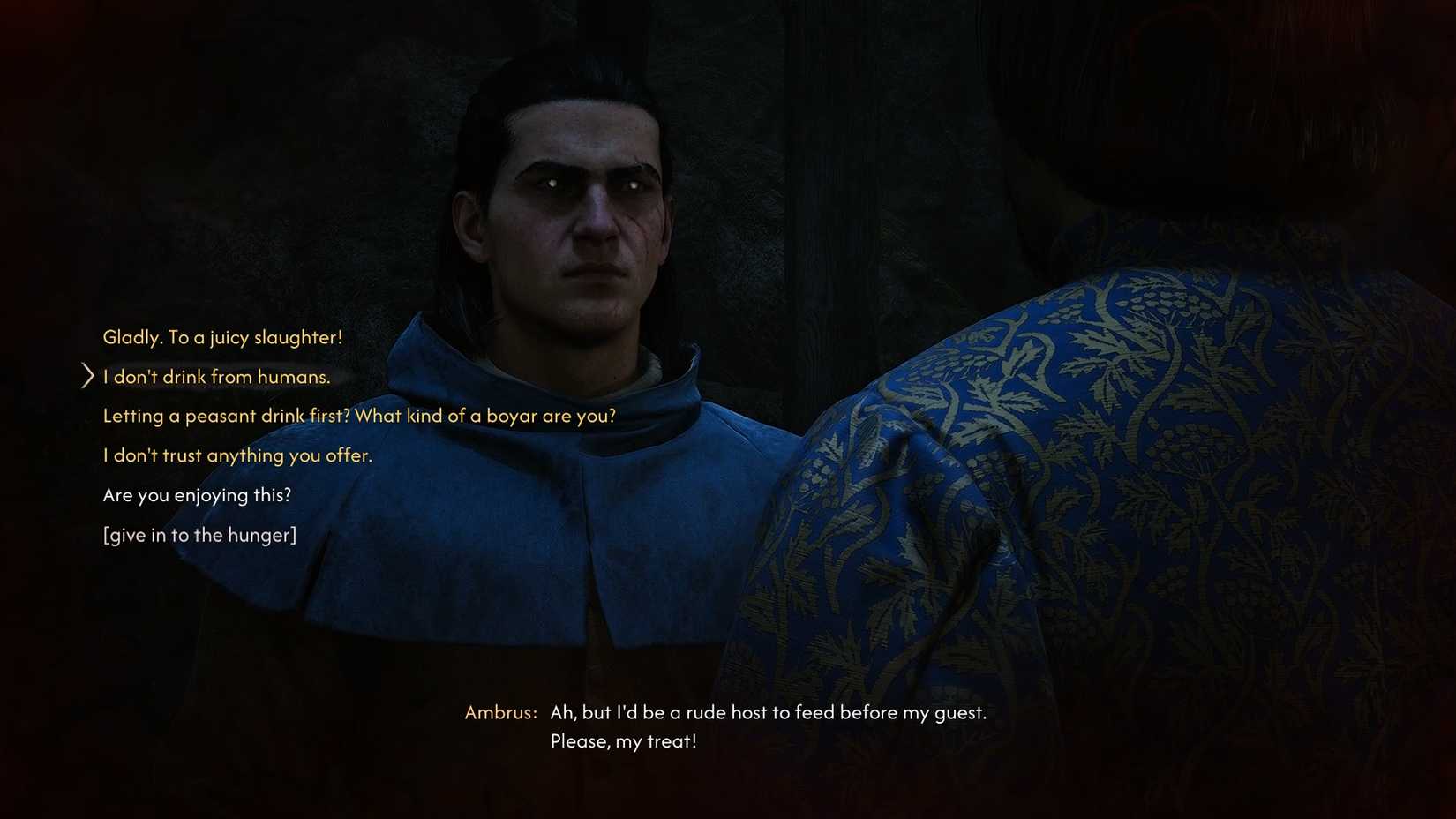 Coen and Ambrus fight in The Blood of Dawnwalker
