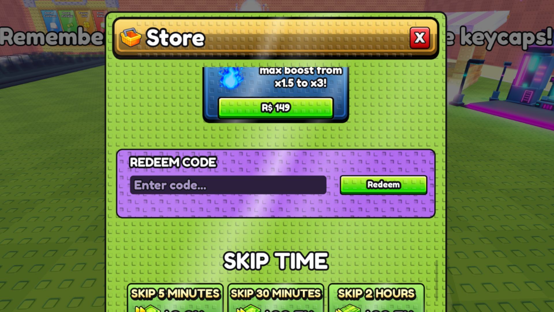 Custom Keyboards the codes tab