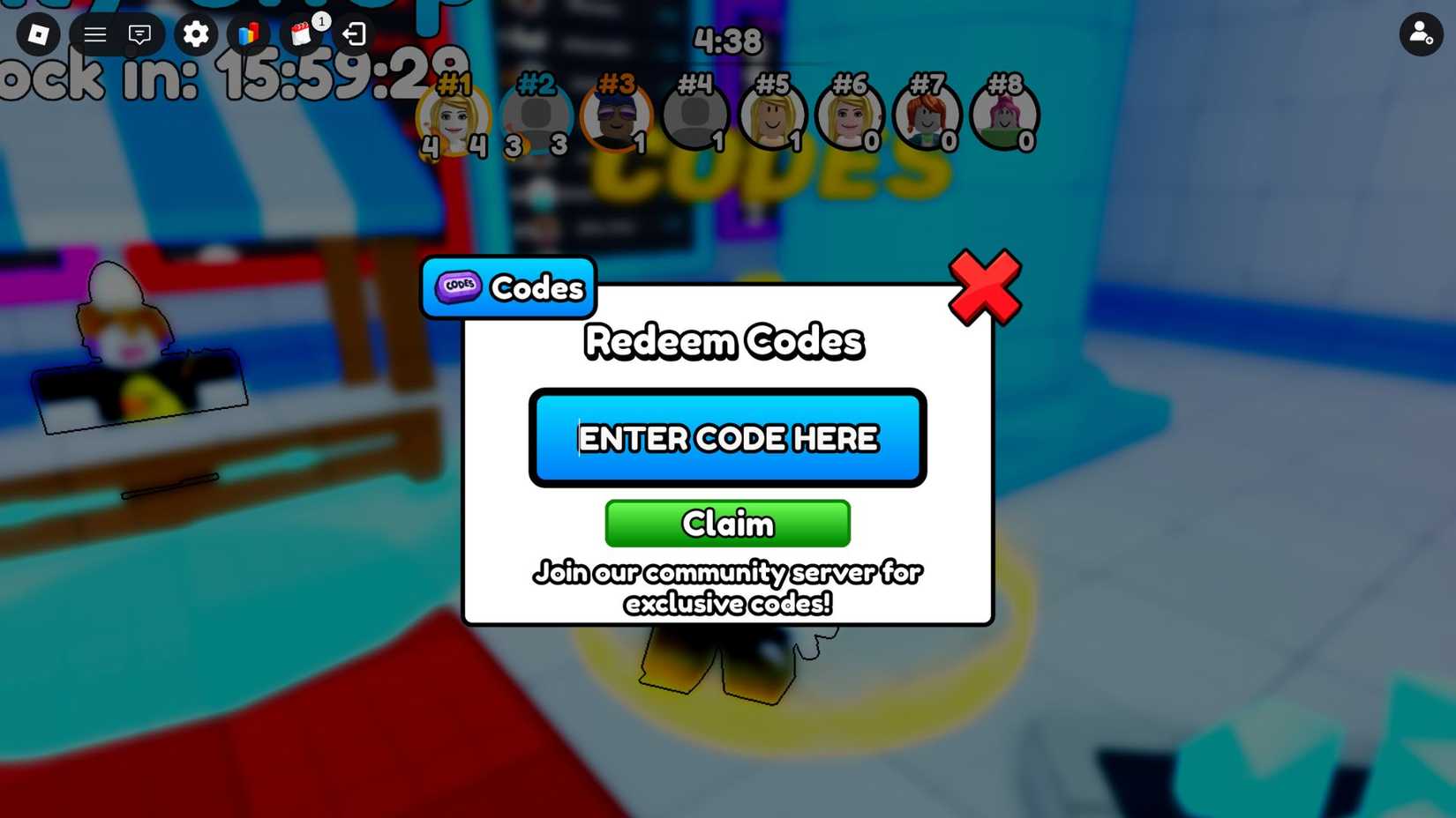 Deagle Arena the codes tab