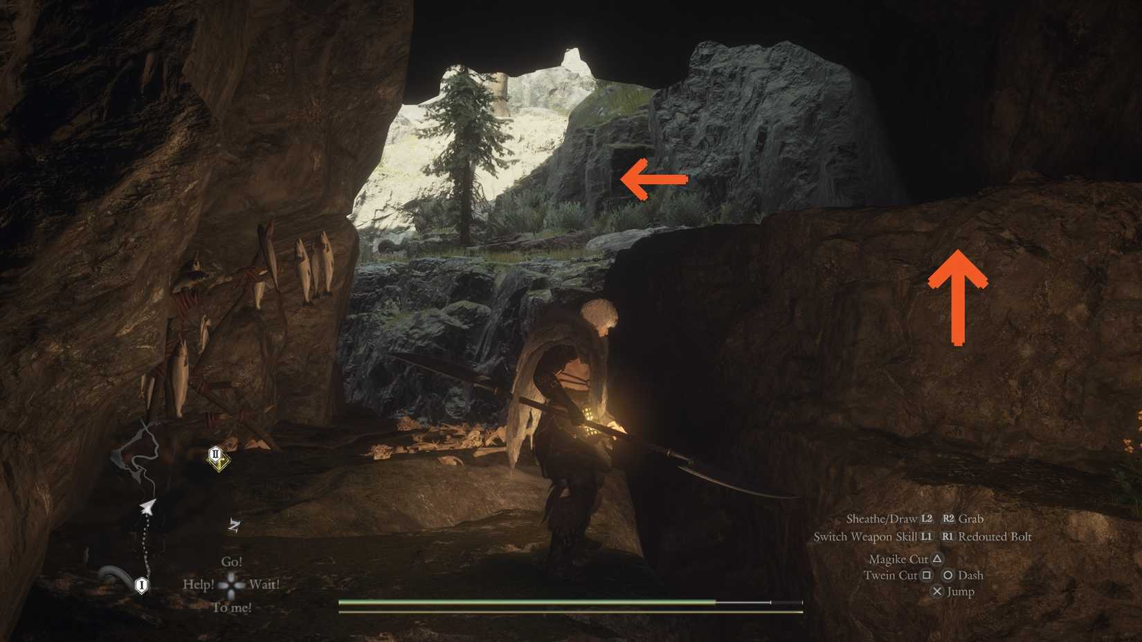 DD2 mountain pass cave exit