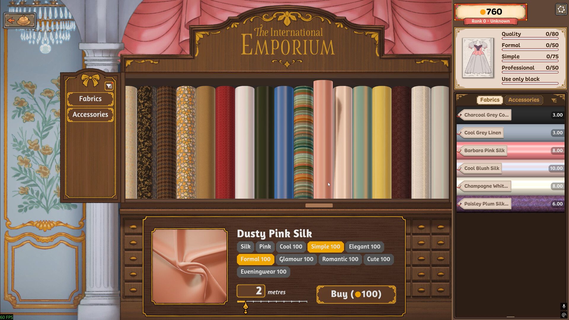 Prudence's Commission Guide in Dressmaker