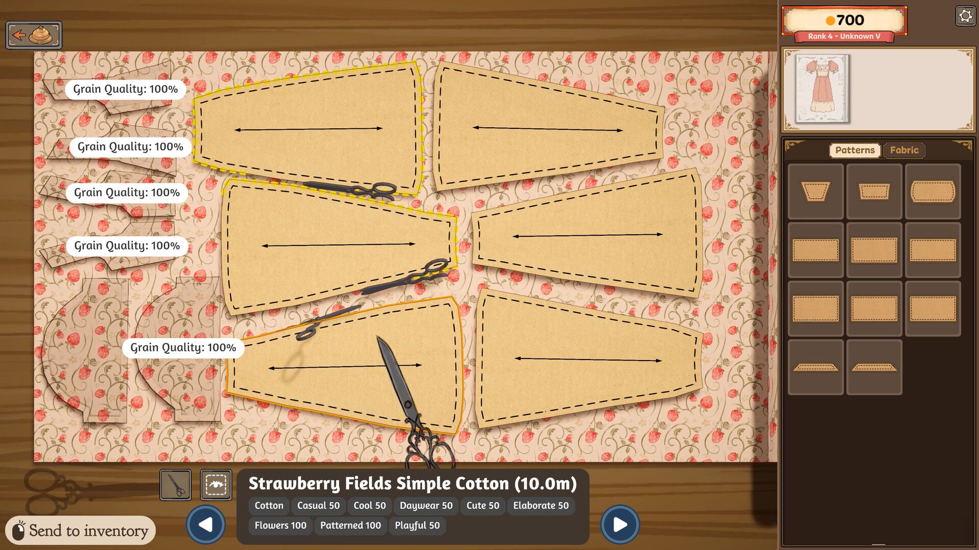 Prudence's Commission Guide in Dressmaker