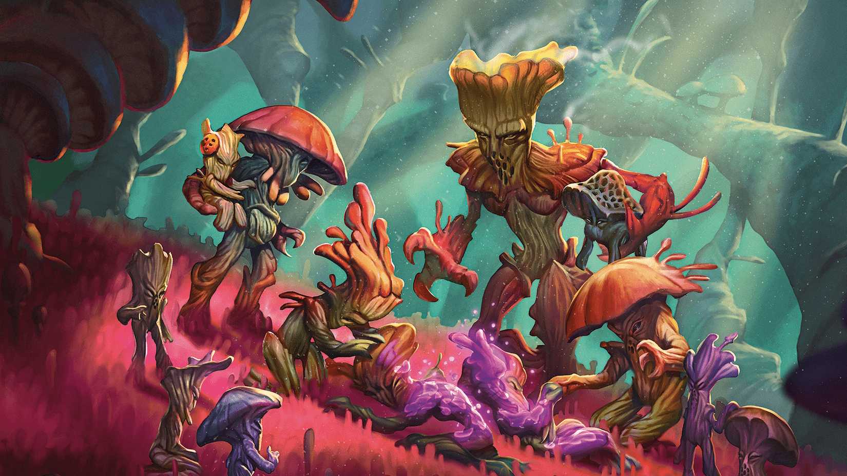 A group of Myconids from Dungeons and Dragons' Unearthed Arcana playtest