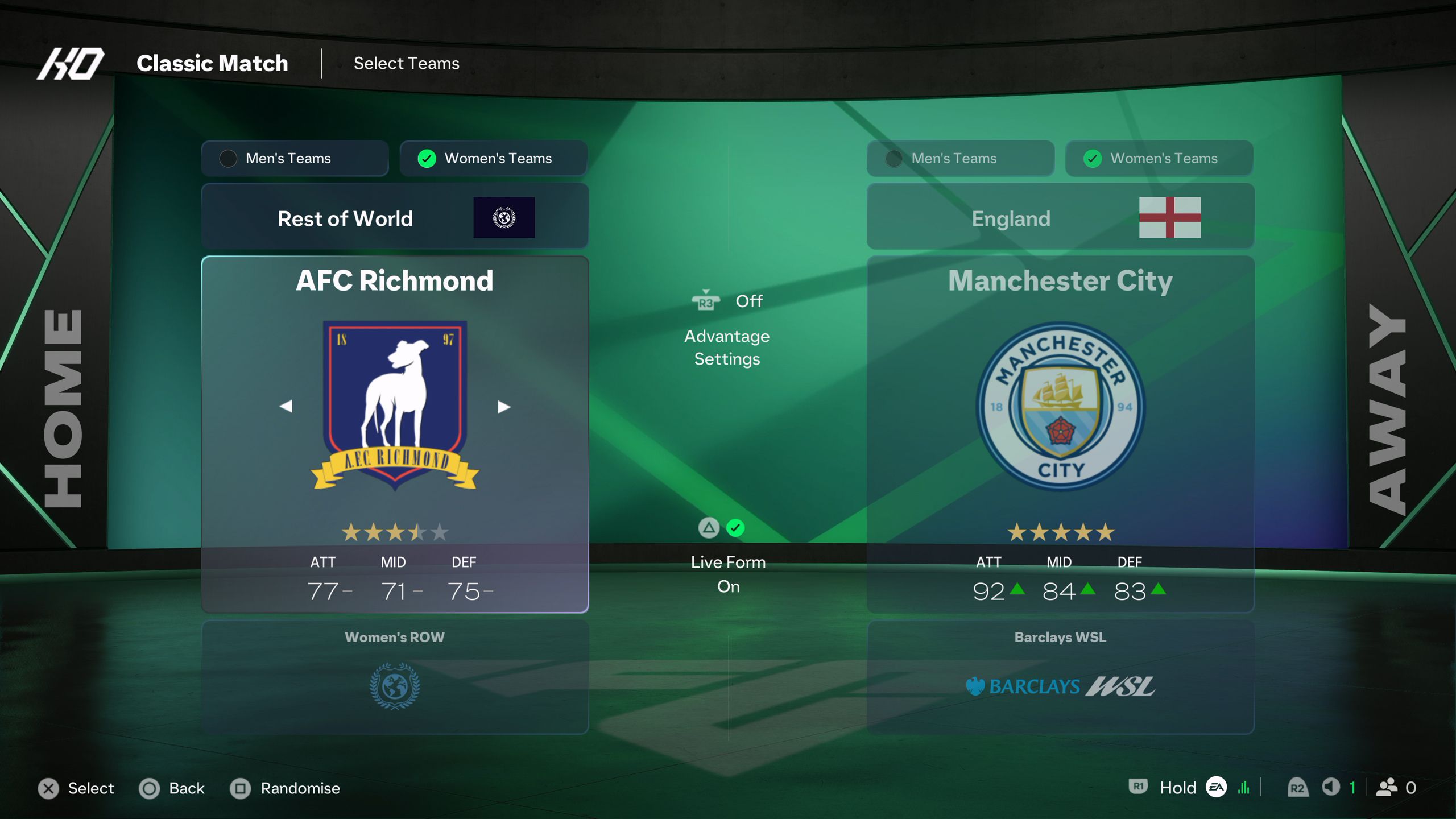 EA Sports FC 27 - AFC Richmond Club Rating