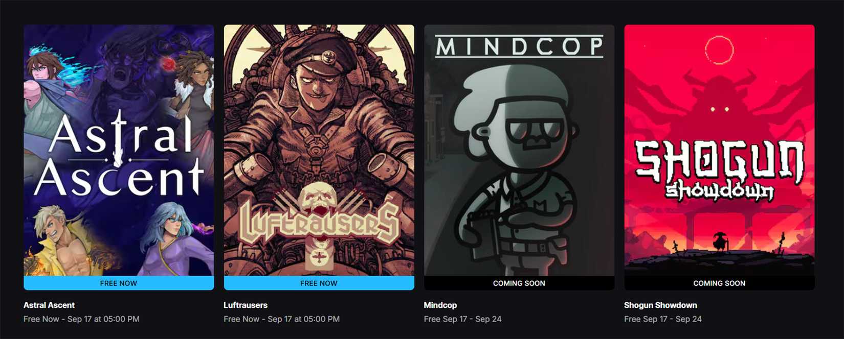 Epic Games Store free games September 10 2026 snapshot