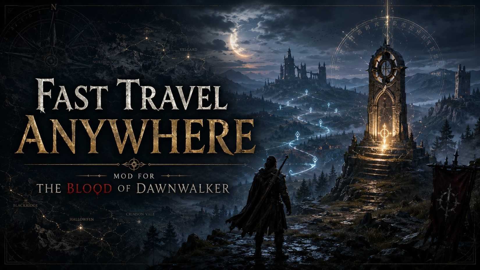 fast travel anywhere mod the blood of dawnwalker