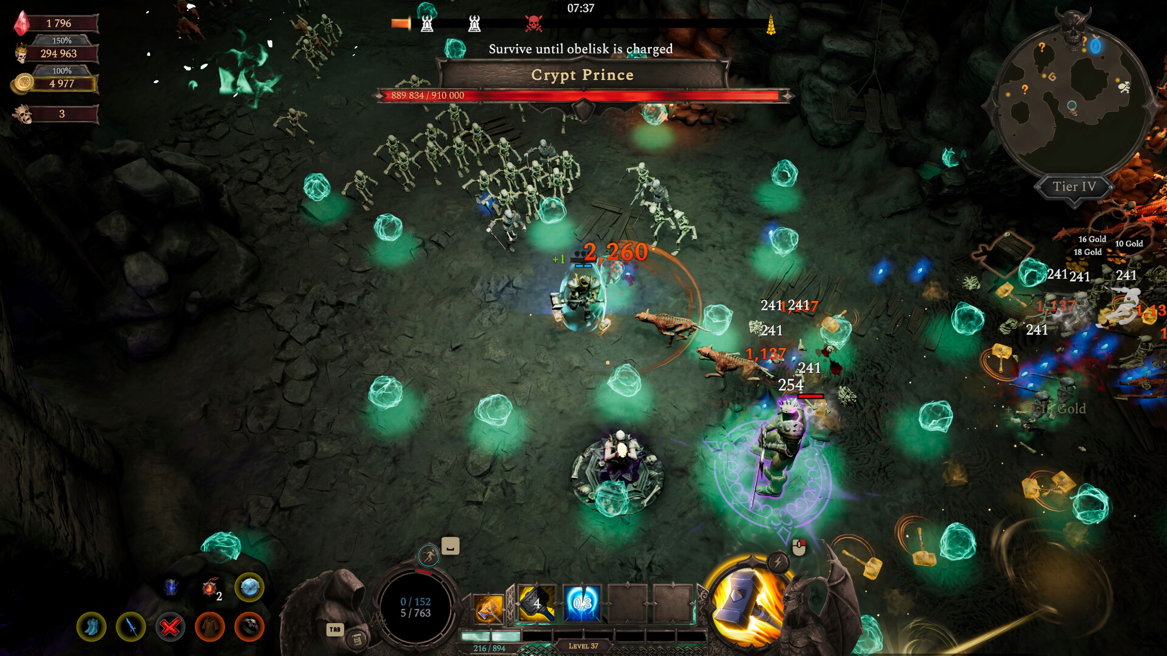 Fighting a Crypt Prince in Hellforged