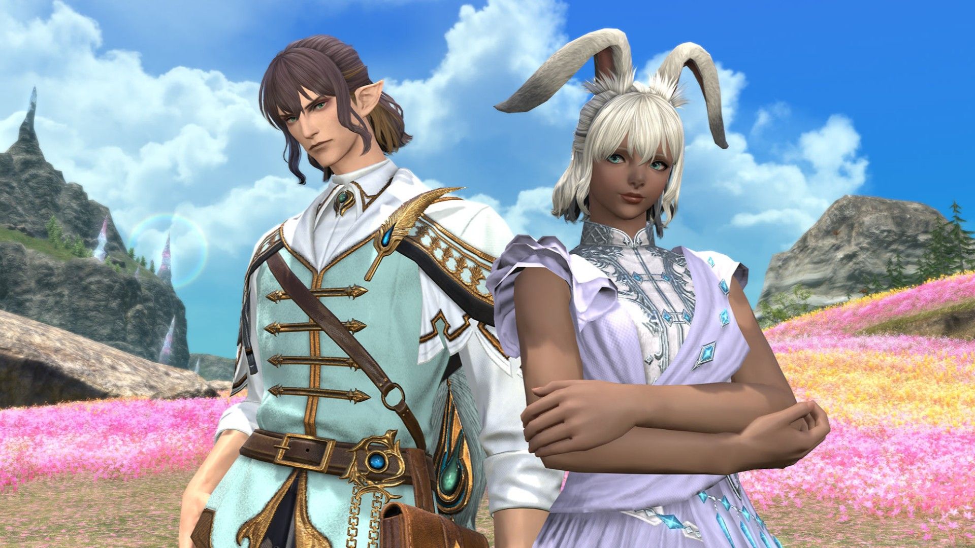 An image from Final Fantasy 14 Patch 7.56 depicting a new hairstyle that players can earn.