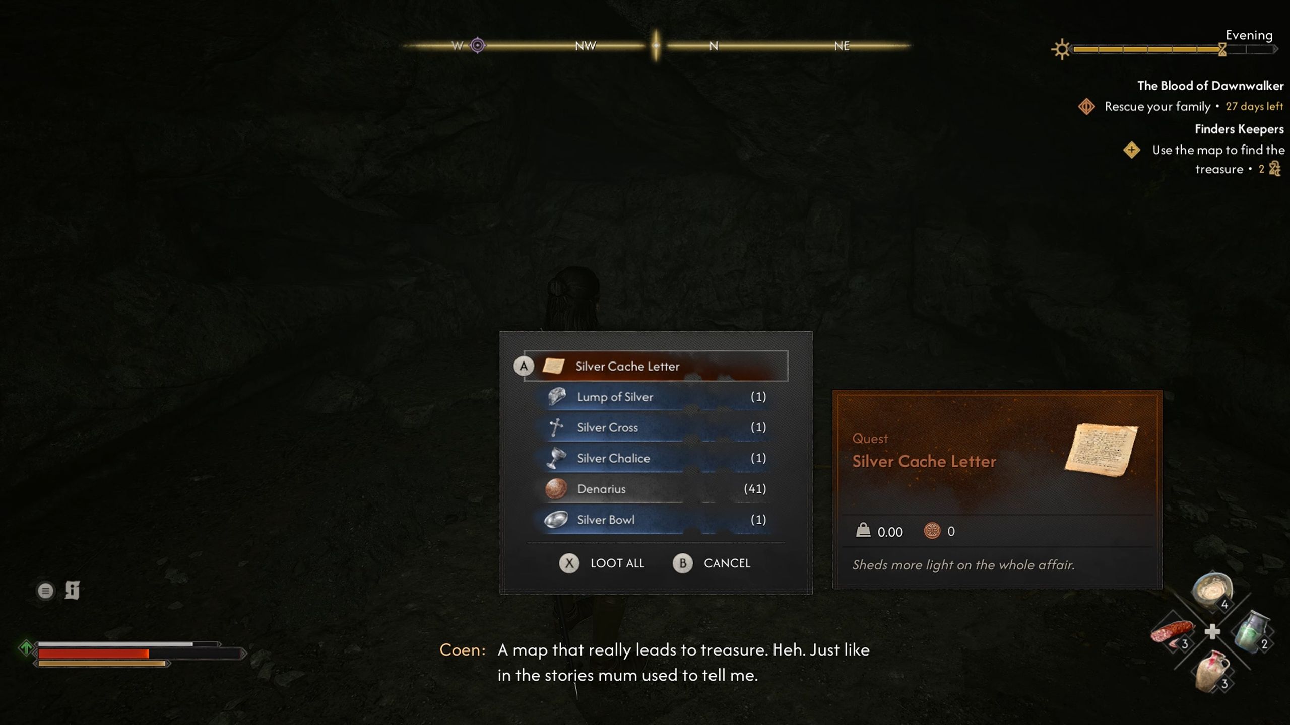 Lokasi Harta Karun Silver Cache di Peta Finders Keepers Blood Of Dawnwalker 9 Finders Keepers Quest 5 in the blood of dawnwalker
