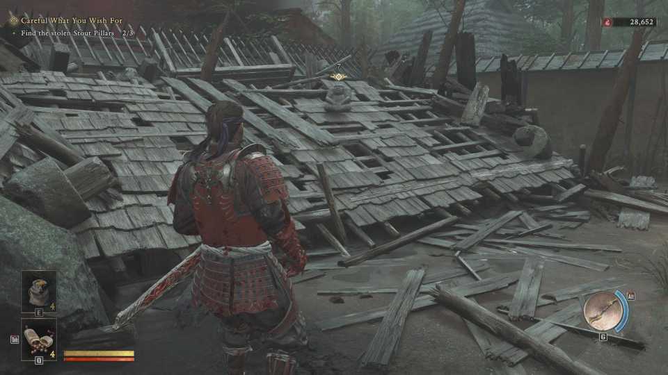 Lokasi Semua Pilar Stout Dicuri dalam Onimusha WOTR 26 First Stout Pillar in Onimusha WOTS