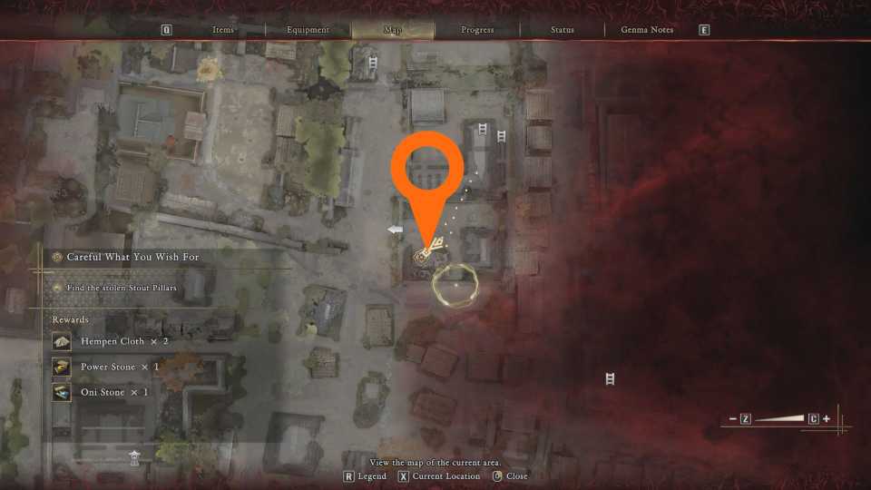 First Stout Pillar Location in Onimusha WOTS