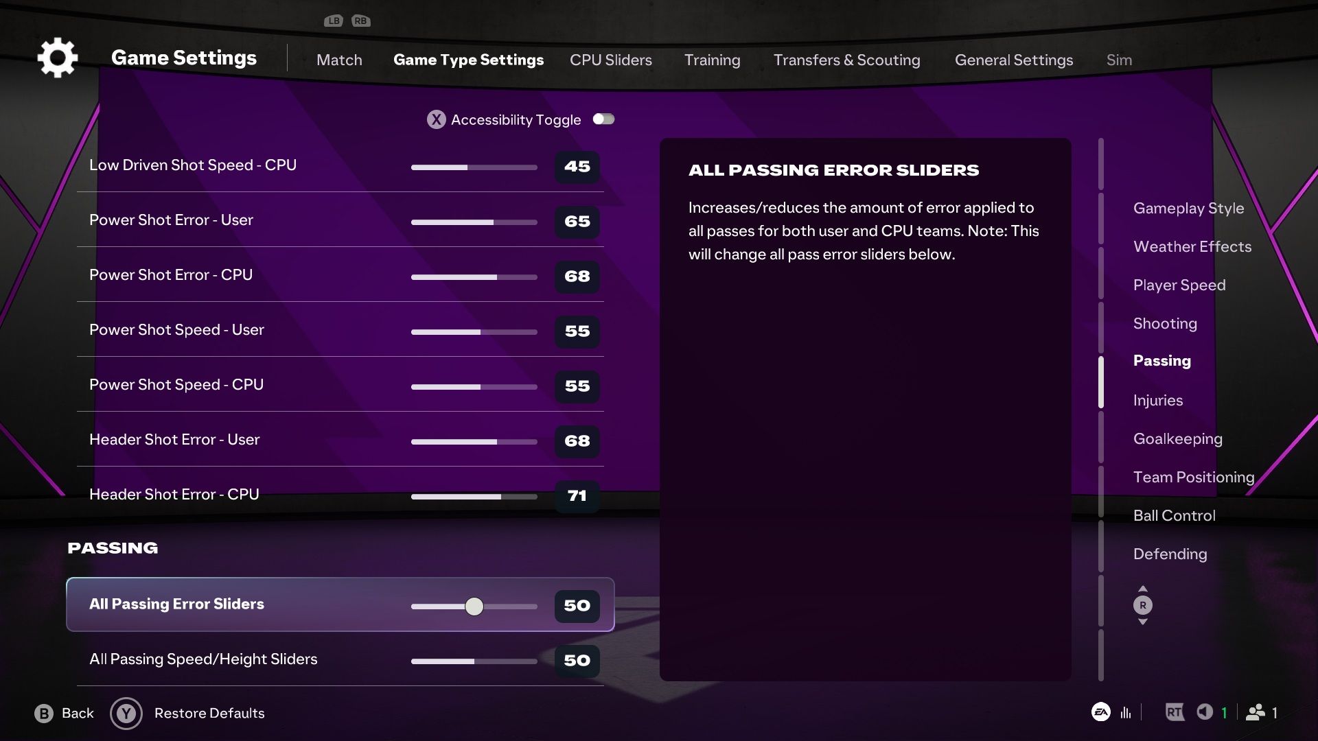 Game Type Settings 4 - FC 27