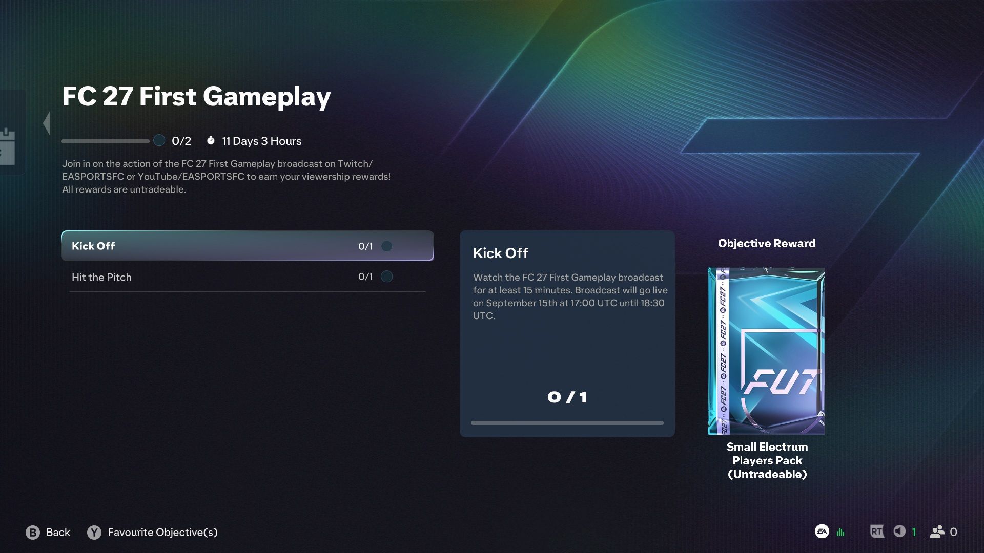 Gameplay Stream Rewards 1 - FC 27