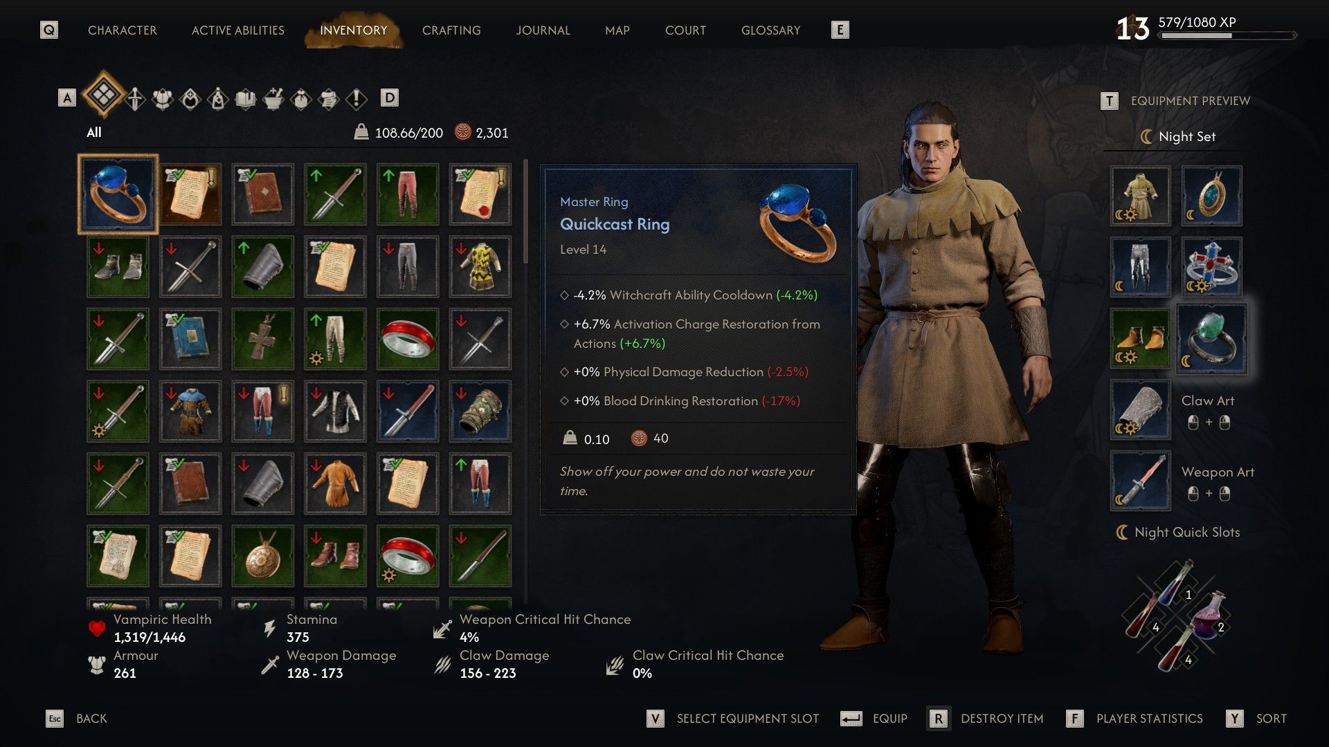 Gear Level in The Blood of Dawnwalker