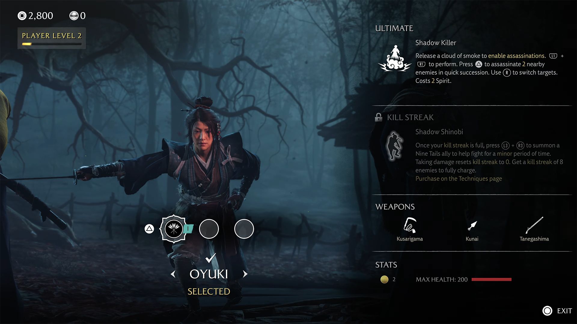 Ghost of Yotei oyuki loadout