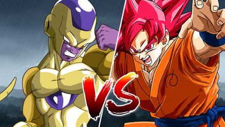 Golden Frieza Vs Super Saiyan God Goku