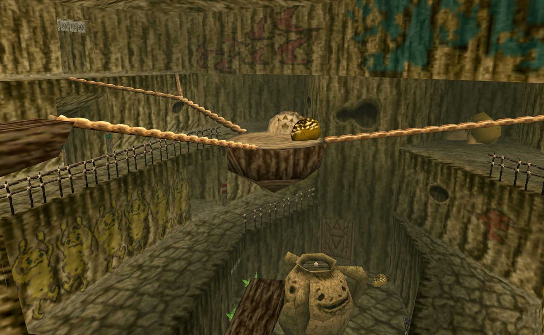Goron City ropes in the original Zelda Ocarina of Time on Nintendo 64