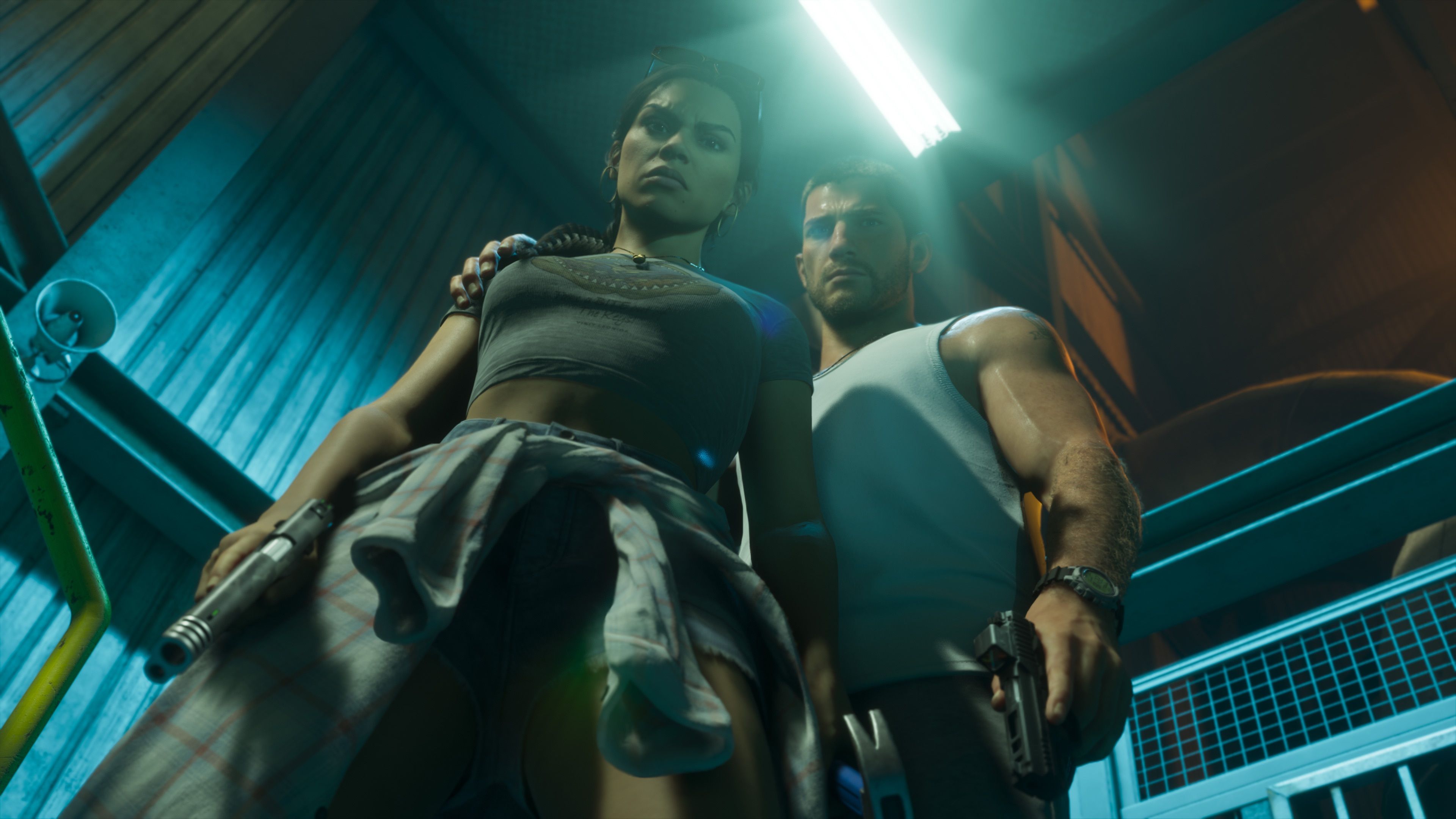 gta 6 jason and lucia with guns