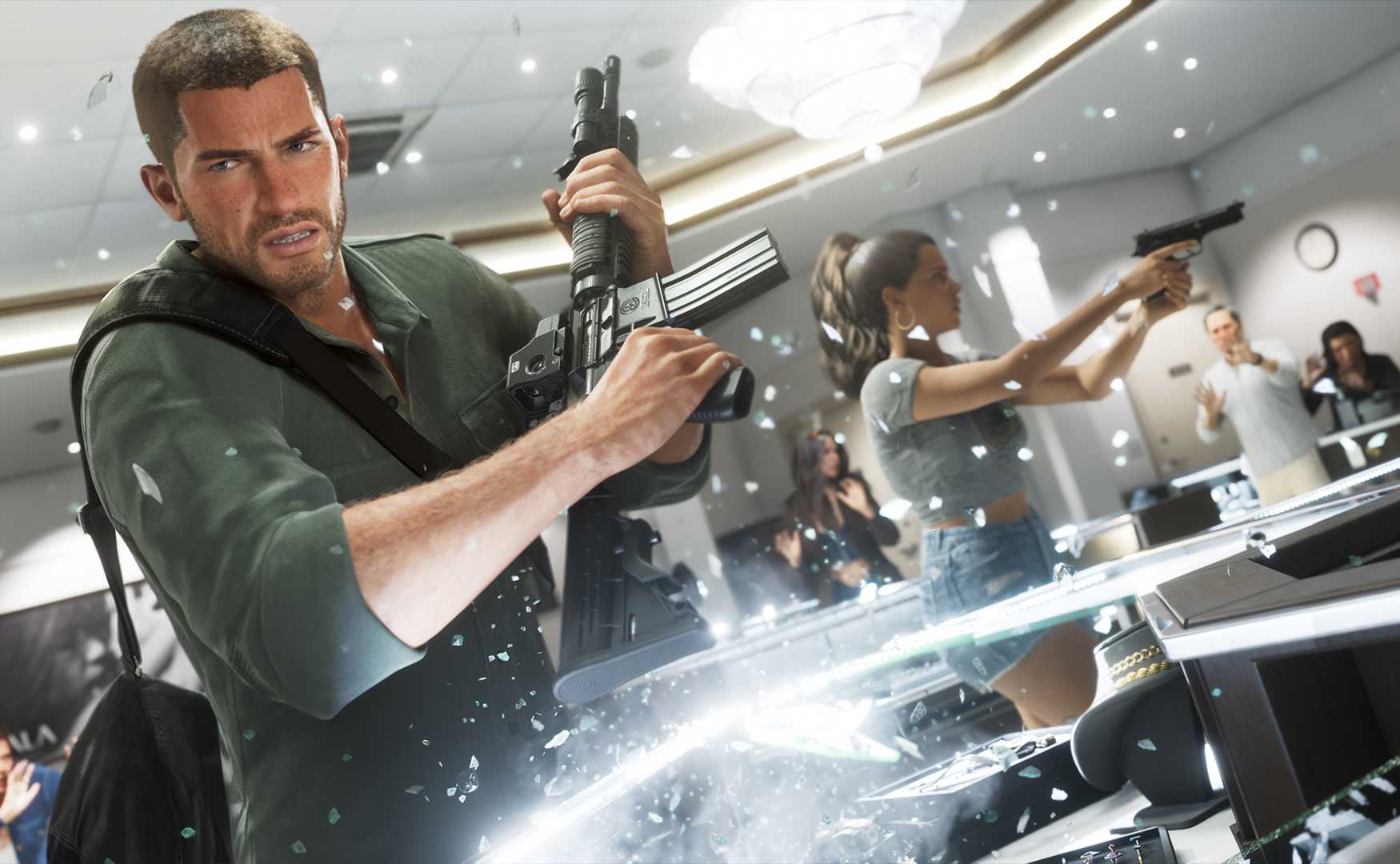 Jason and Lucia rob a store in GTA 6.